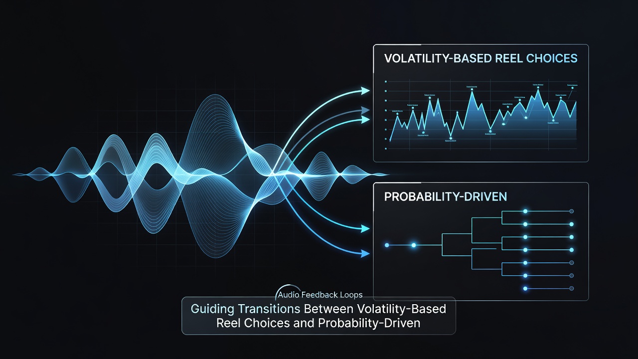 Visualisierung von Übergängen zwischen Walzen- und Kartenspielen mit Audio-Elementen auf mobilen Geräten