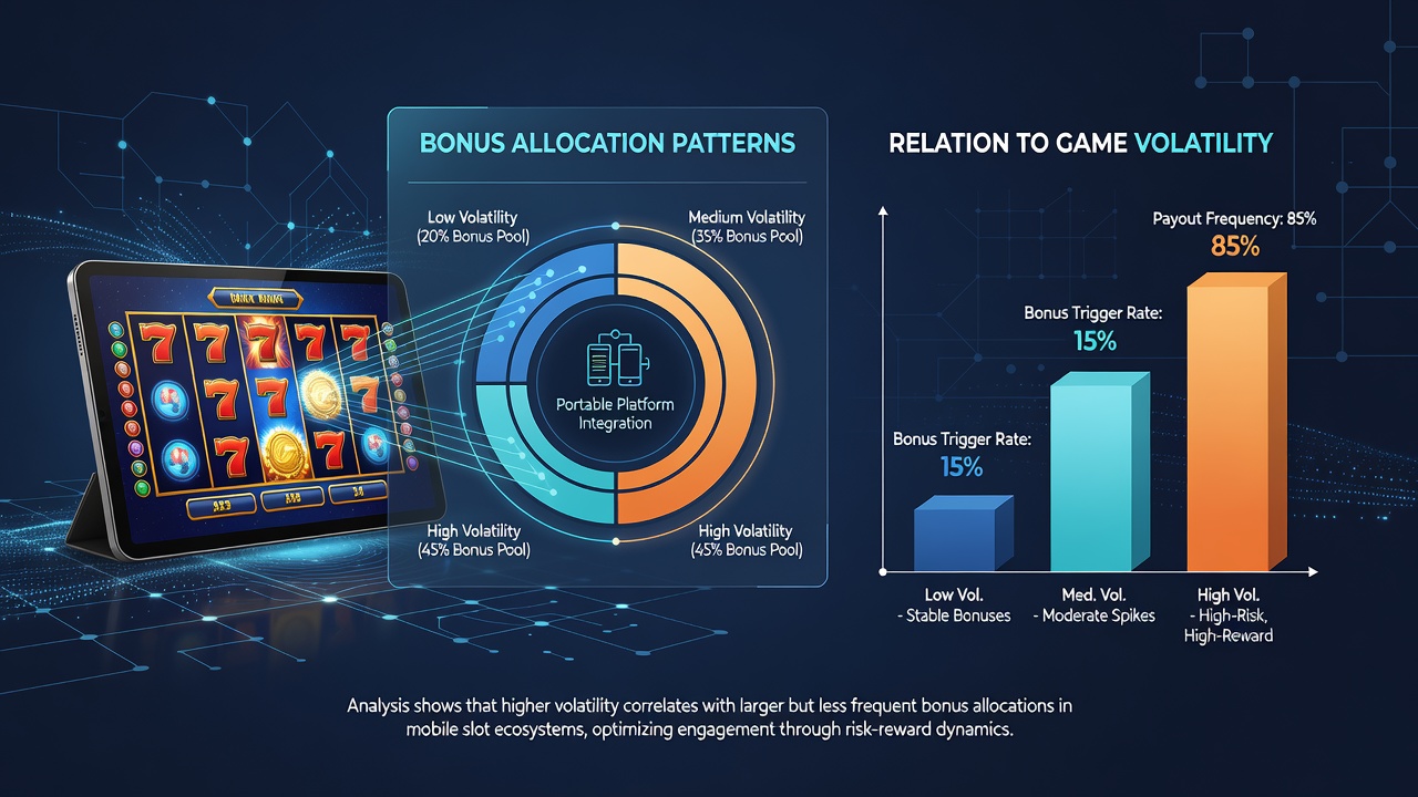 Darstellung von Volatilitätsmustern und Bonusallokation in mobilen Poker-Slot-Hybriden