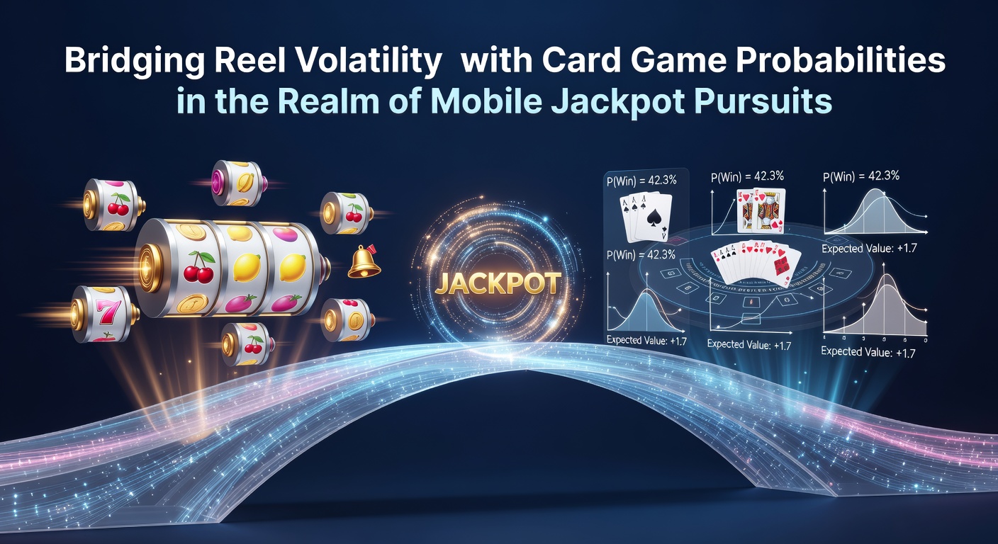 Darstellung von Slot-Reels und Kartenspiel-Elementen auf mobilen Geräten mit Fokus auf Volatilität und Wahrscheinlichkeiten