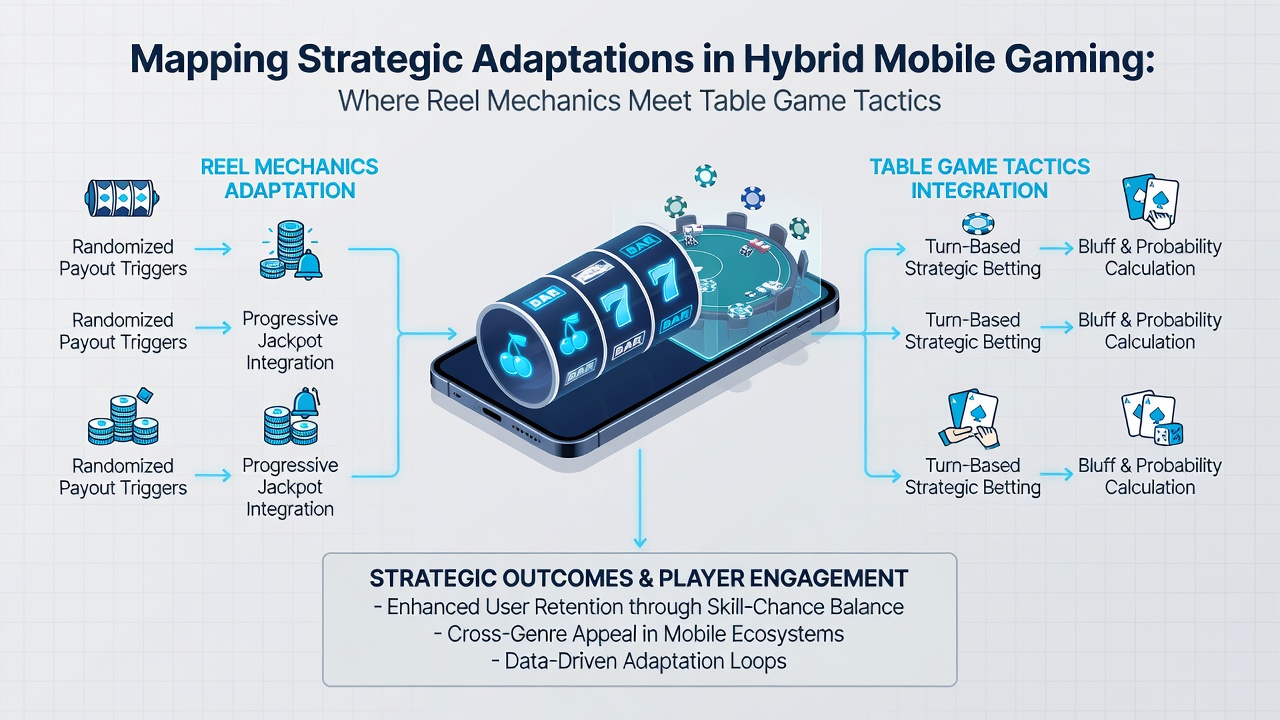 Darstellung von Reel- und Tischspiel-Interaktionen in mobilen Hybrid-Formaten