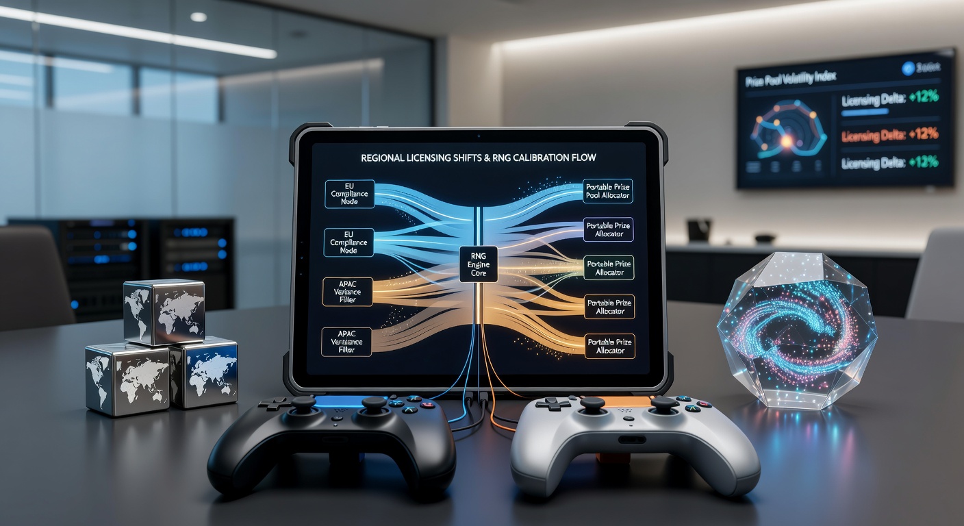Darstellung regionaler Lizenzverschiebungen und RNG-Kalibrierung in portablen Multiplayer-Preispools